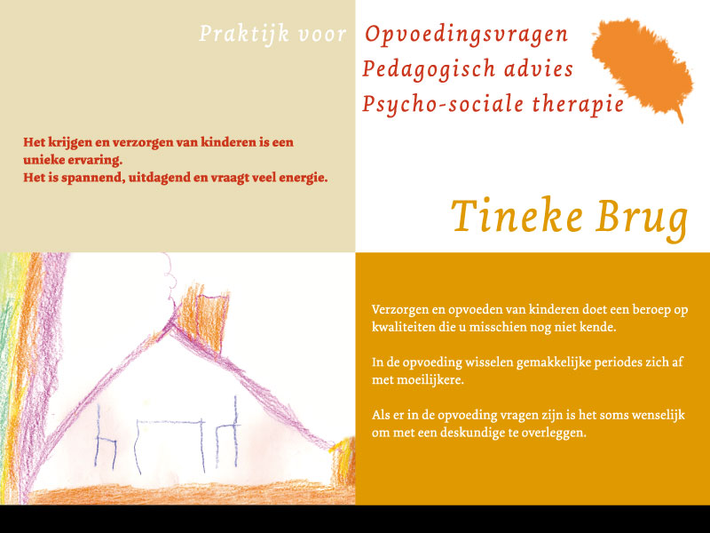 ZZPstudio portfolio grafisch ontwerp voor Tineke Brug • brochure voorzijde